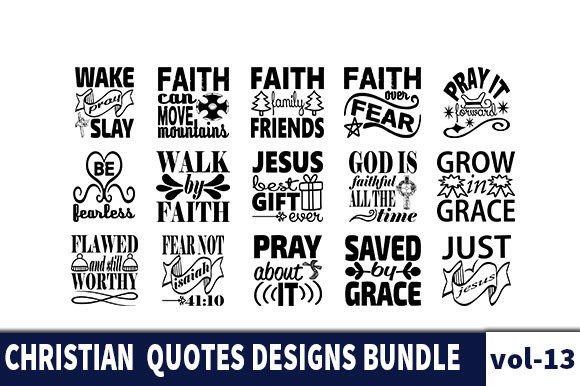 15 Christian Designs Bundle: Graphics for Faith Crafts