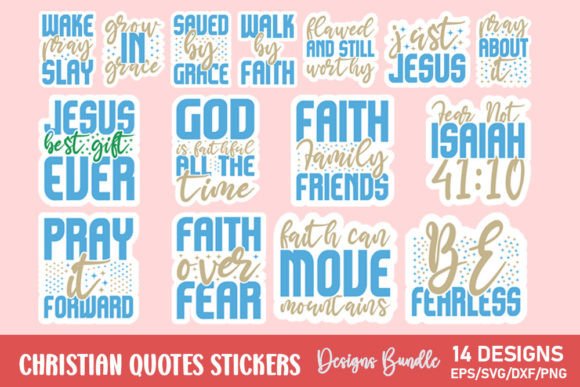 Christian Day Quotes Sign Bundle Graphics & Illustrations