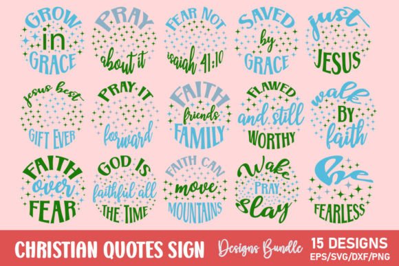Christian Quotes Sticker Bundle: Graphics for Crafts
