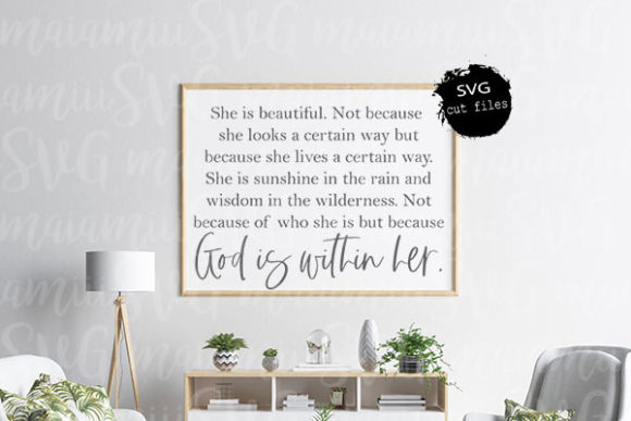 God is Within Her SVG: Graphics for Faith Crafts