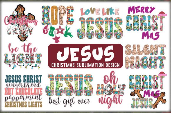 Jesus Christmas Sublimation Bundle: Graphics for Crafts