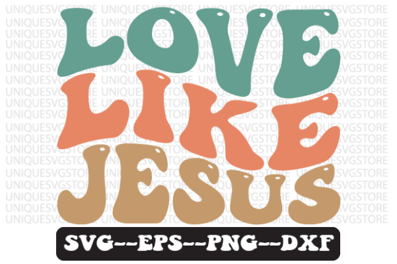 Love Like Jesus Retro Wavy SVG: A Designer Review